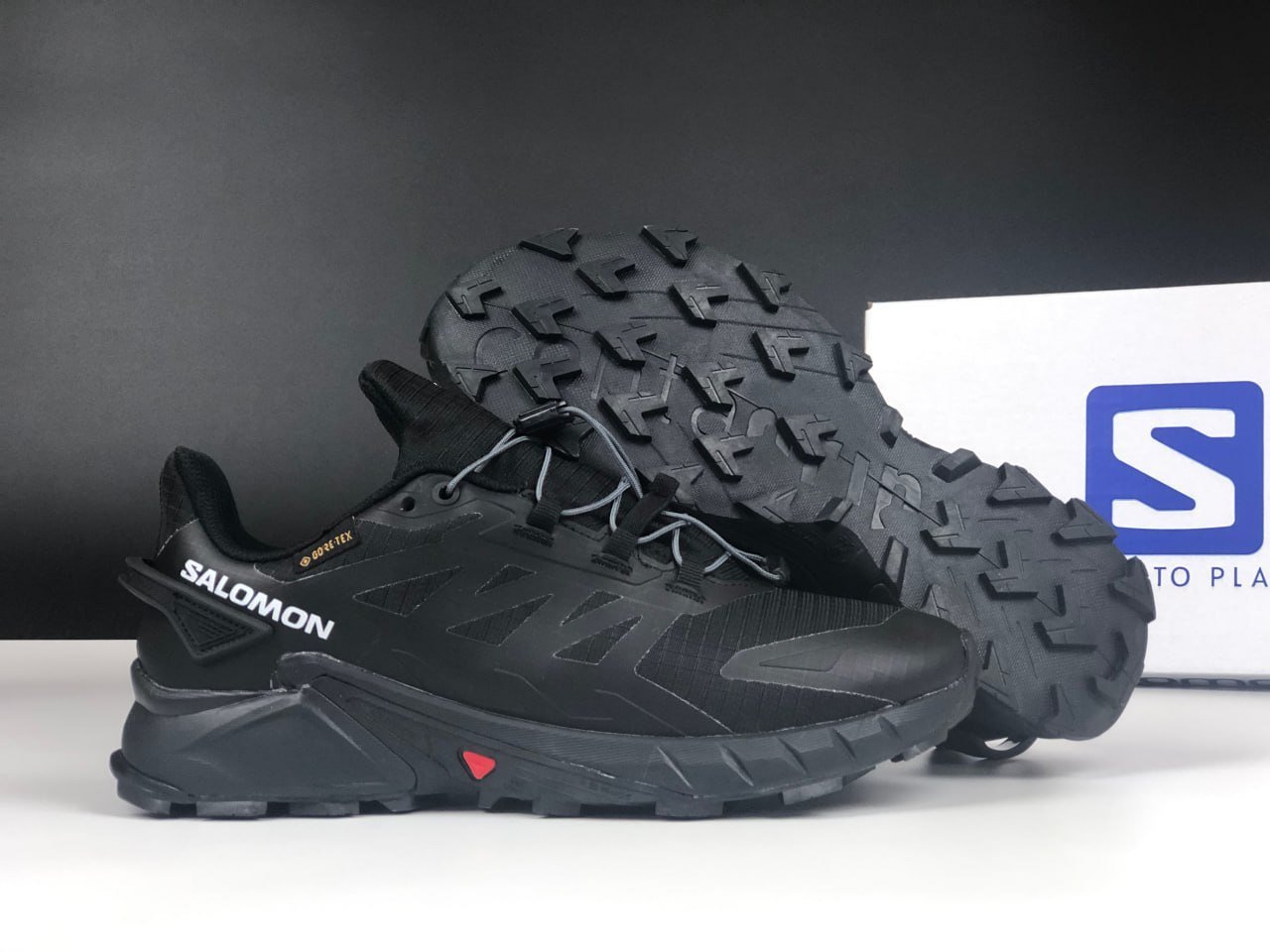 Чоловічі термо кросівки Salomon Supercross 4 Gore-Tex чорні демісезонні осінь зима, фото №2