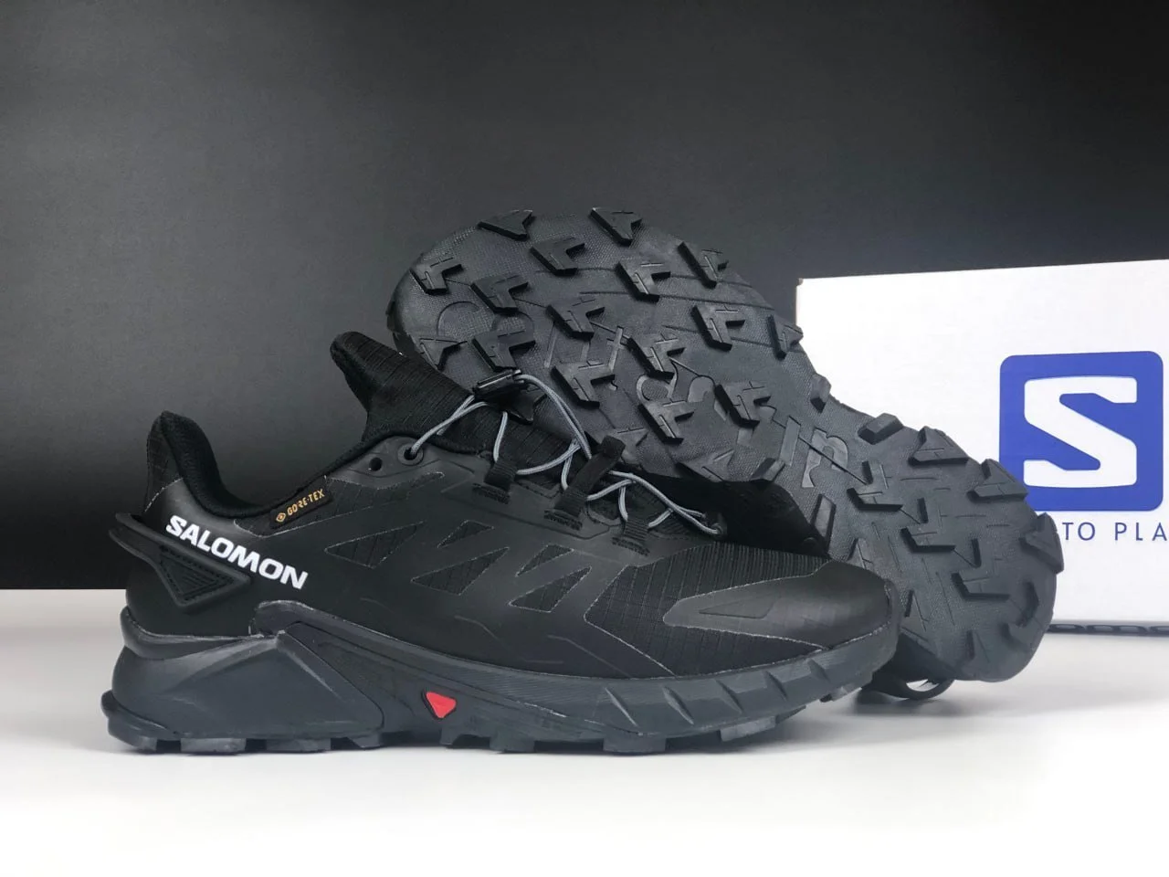 Чоловічі термо кросівки Salomon Supercross 4 Gore-Tex чорні демісезонні осінь зима, фото №2 Чоловічі термо кросівки Salomon Supercross 4 Gore-Tex чорні демісезонні осінь зима, фото №2