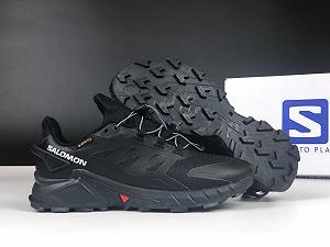 Чоловічі термо кросівки Salomon Supercross 4 Gore-Tex чорні демісезонні осінь зима synthetic.ua - Фото 1