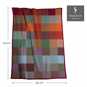Одеяло Biederlack Мягкое, хлопковое, в клетку, 150 x 200 см, разноцветное synthetic.ua - Фото 1
