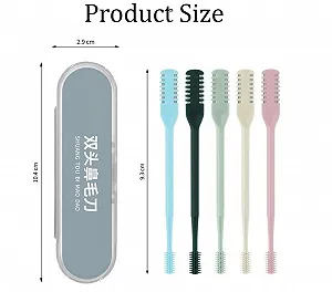 Набір Bkemkri 5 шт. 2 в 1 Тример для носа, Подвійний ніж для носового волосся, Портативний ручний 360° Обертовий synthetic.ua - Фото 1