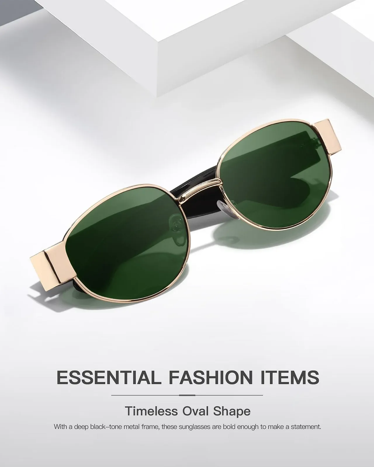 Сонцезахисні окуляри Retro Enafad для жінок і чоловіків, овальні, металеві, класичні, захист UV400, фото №2