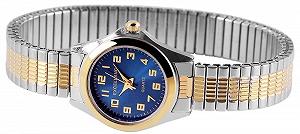 Женские аналоговые часы Кварцевые Excellanc 170013000025 Металлический корпус, ремешок из нержавеющей стали двухцветный, циферблат темно-синий, ширина ремешка 11 мм, серебристый, золотистый, синий synthetic.ua - Фото 1