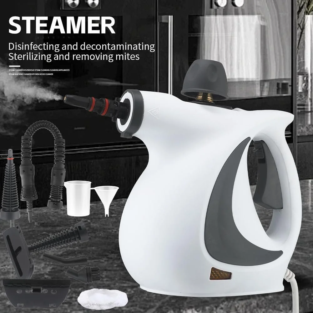 Ручний пароочисник Rheinwing 2026 Upgrade 350 мл 3,2 Бар 1050 Вт 12 аксесуарів Red, фото №3