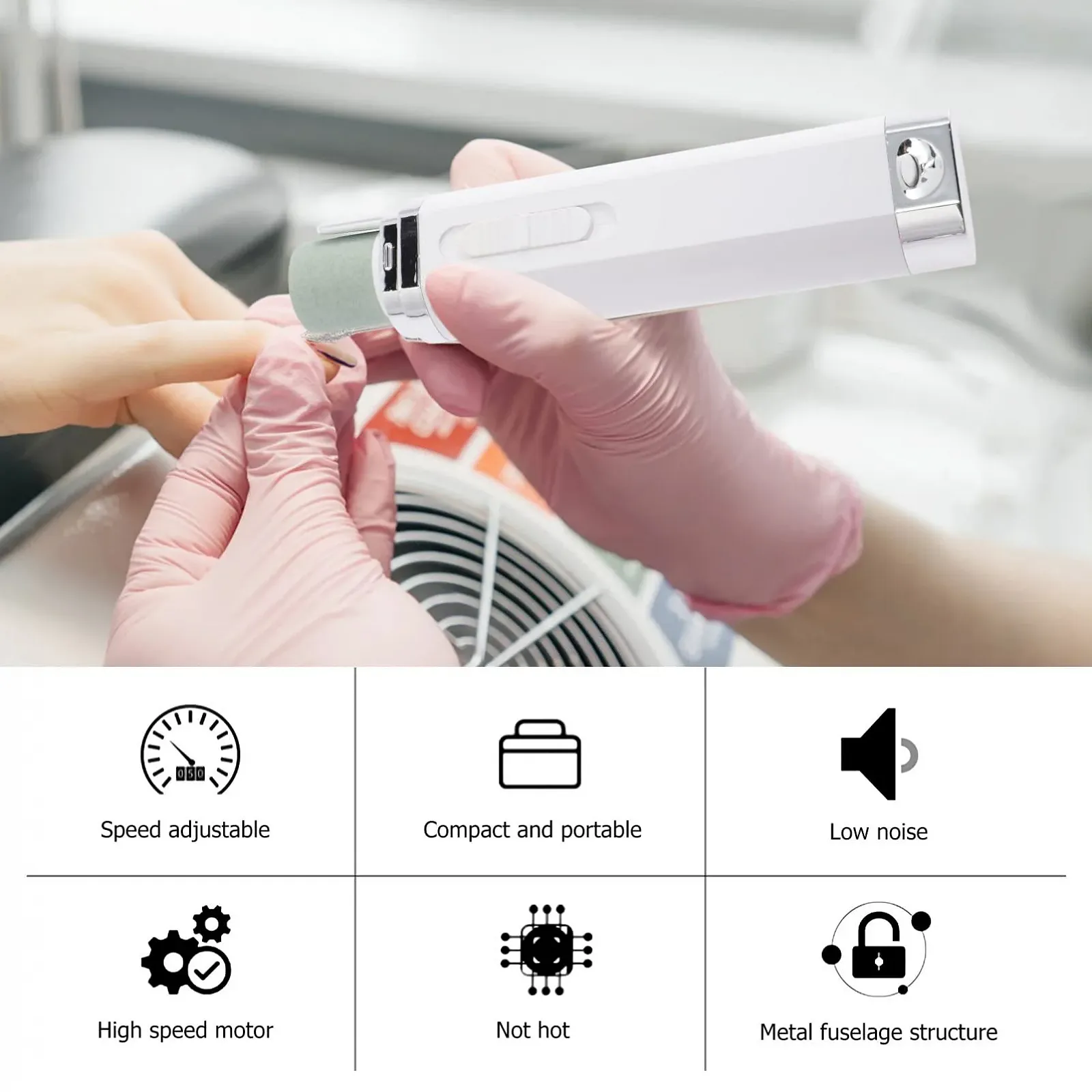 Электрическая Машинка для ногтей OATIPHO Портативная Компактная с эргономичной ручкой, низким уровнем шума и долговечная, фото №2 Электрическая Машинка для ногтей OATIPHO Портативная Компактная с эргономичной ручкой, низким уровнем шума и долговечная, фото №2