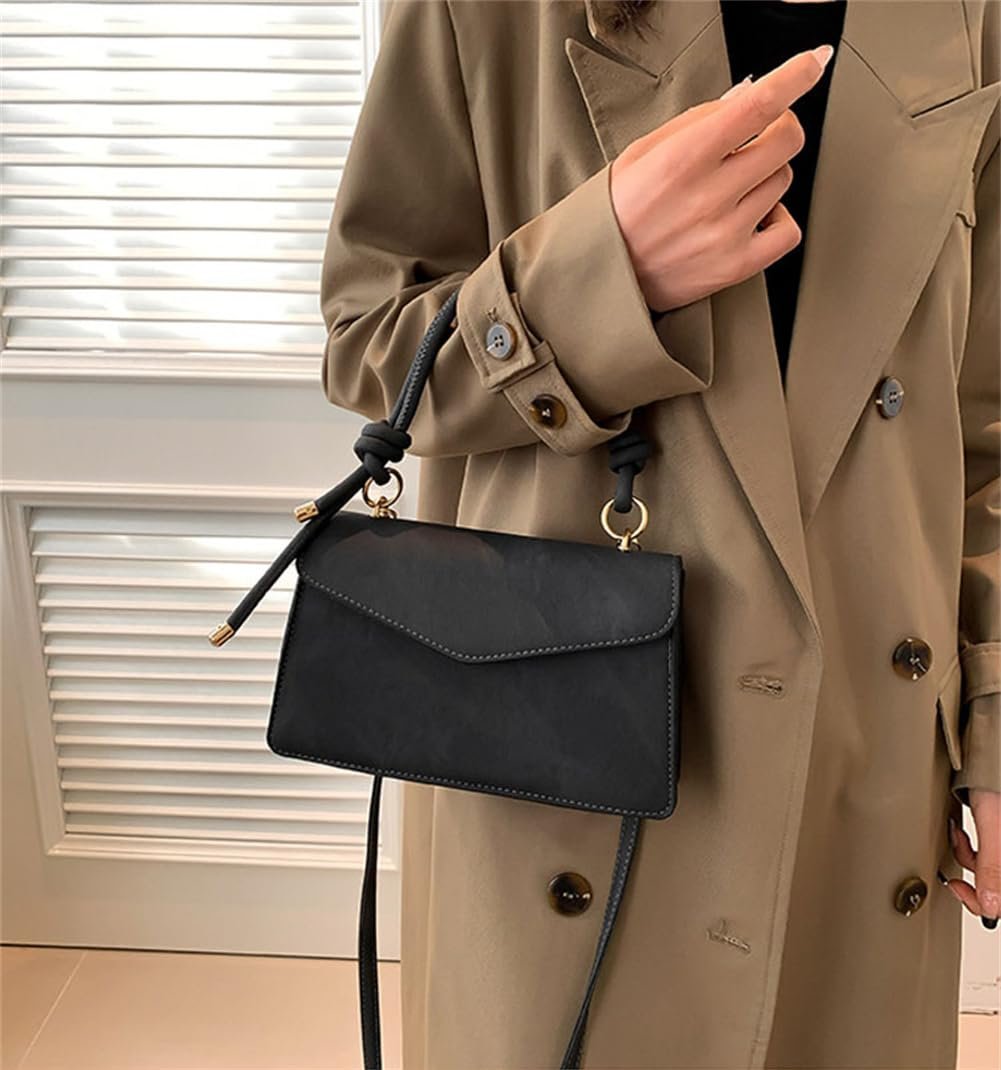 Сумка с верхней ручкой gaobaozhu, маленькая минималистичная сумочка, женская сумочка, сумки через плечо, для дам, девочек, модная, вне времени, сумка-тоут, из искусственной кожи, мини-сумка через плечо, черная, фото №4