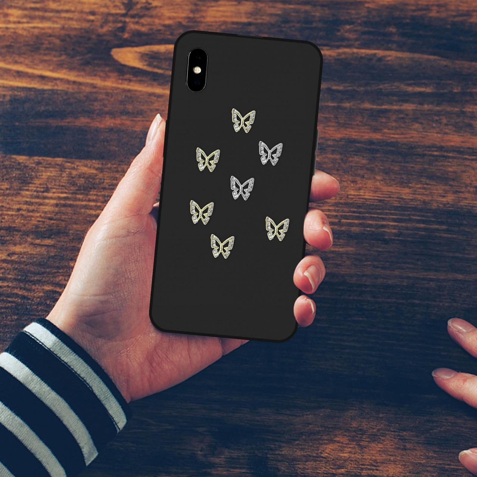 Підвіски у вигляді метеликів POPETPOP 3D, 40 шт., металевий сплав, стрази, блискучі прикраси для манікюру для щоденного використання на весіллях та вечірках, фото №6