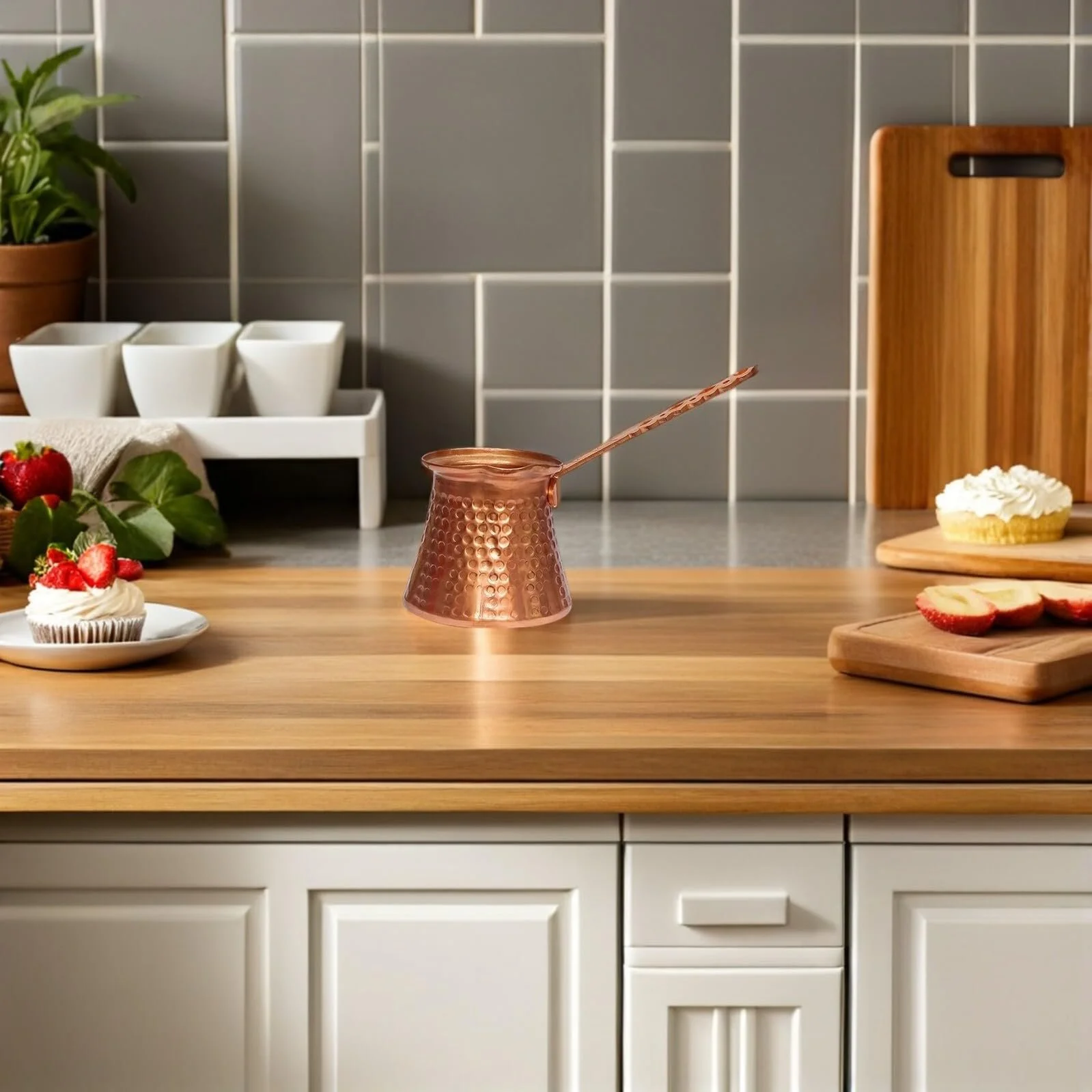 Турка Ipetboom Зносостійка Термостійка з ергономічною ручкою для газових і керамічних плит Ретро дизайн, фото №6