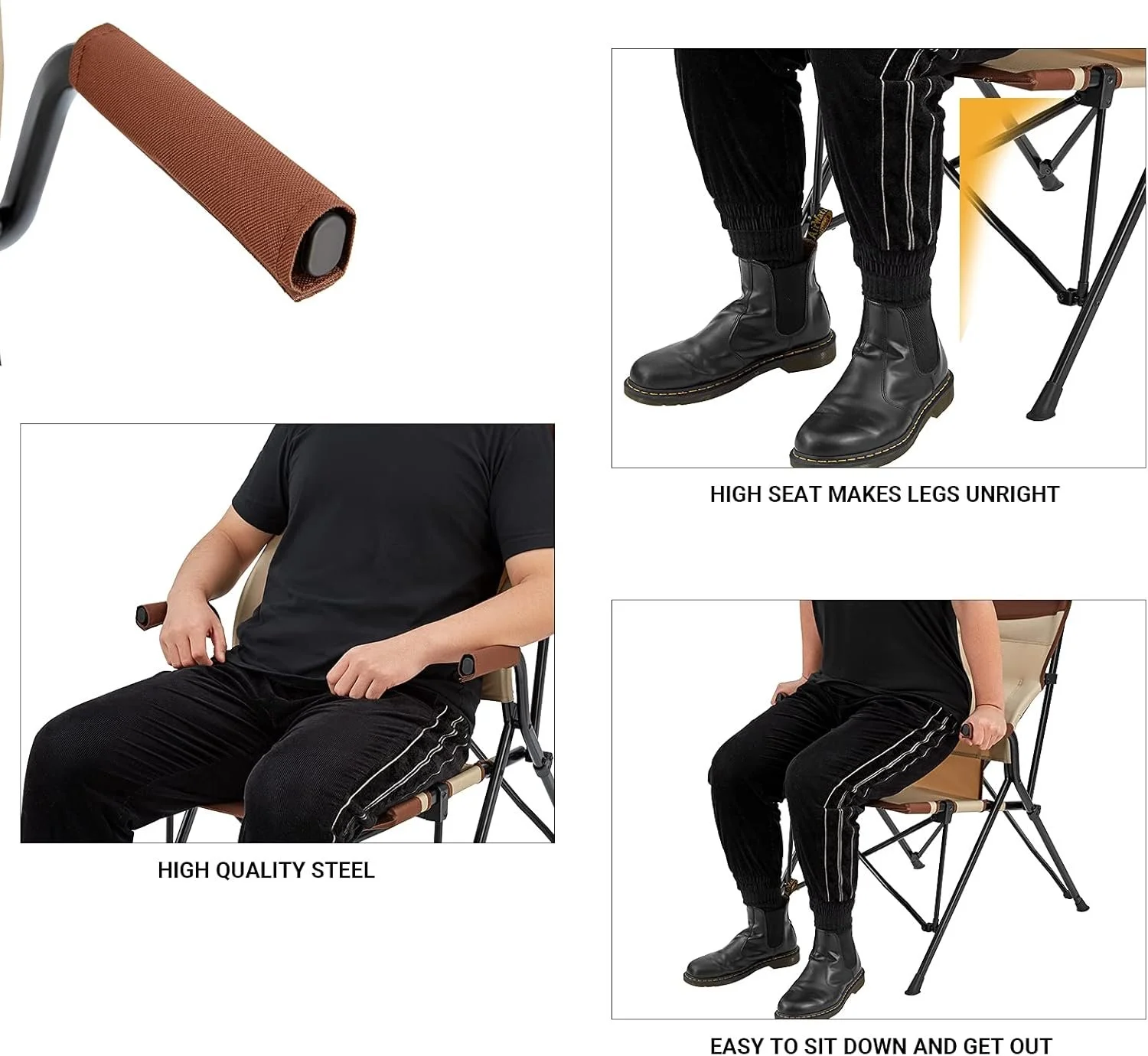 Раскладное кресло KingCamp / до 136 кг / Коричнево-бежевый, фото №6 Раскладное кресло KingCamp / до 136 кг / Коричнево-бежевый, фото №6