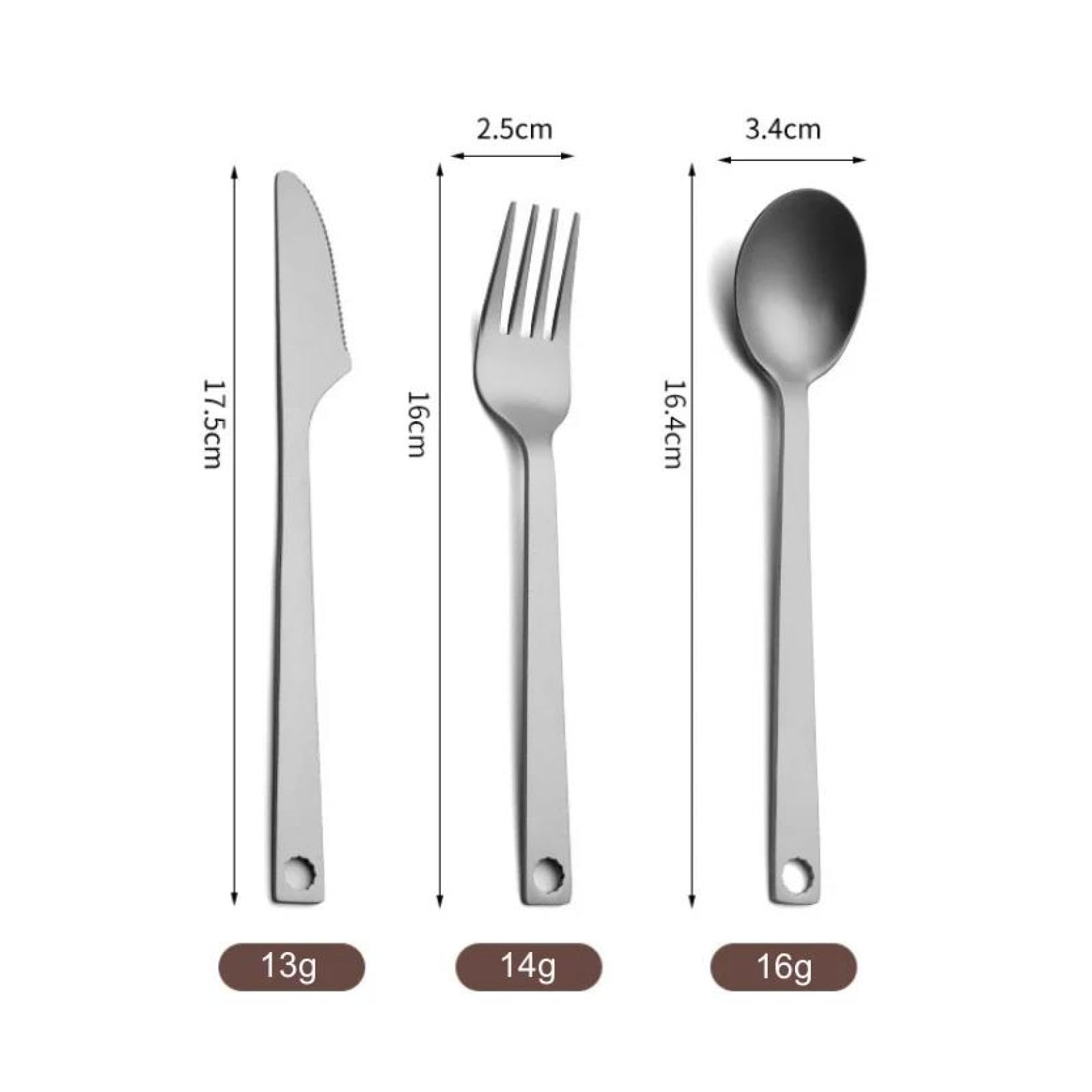 Набор столовых приборов Titanium Alloy Outdoor Camping Picnic Ultralight Portable Набор столовых приборов 2 шт., фото №2