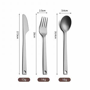 Набор столовых приборов Titanium Alloy Outdoor Camping Picnic Ultralight Portable Набор столовых приборов 2 шт. synthetic.ua - Фото 1