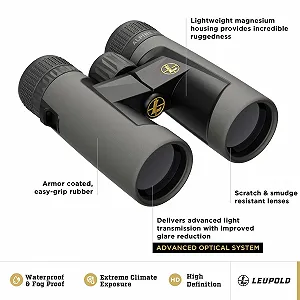 Бінокль Leupold BX-2 Alpine HD 181177 10x42mm Тіньовий сірий synthetic.ua - Фото 1