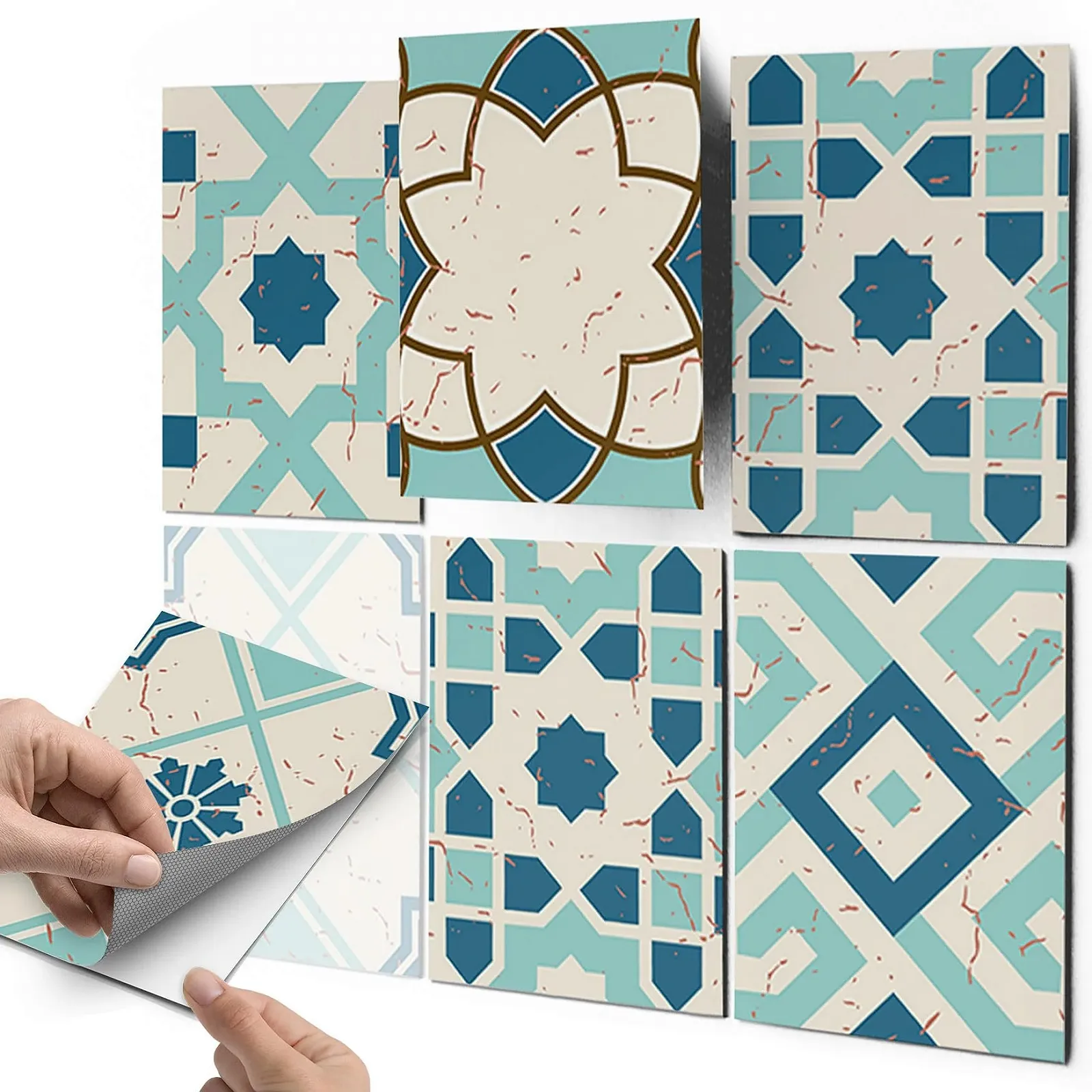 Наклейки для плитки CREATISTO Мозаїка 15 x 20 см 12 шт., фото №1