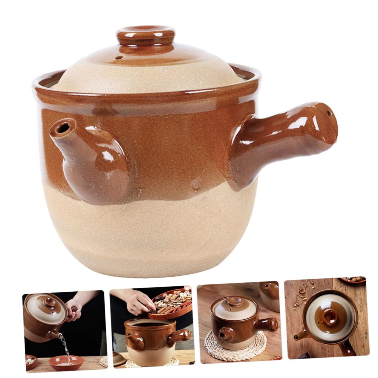 Горшок Luxshiny керамический термостойкий для тушения Маленький, фото №7