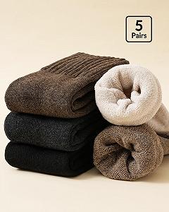 Женские термоноски Jeasona 5 пар, размер 35-38, теплые, бесшовные, толстые, зимние, махровые synthetic.ua - Фото 1