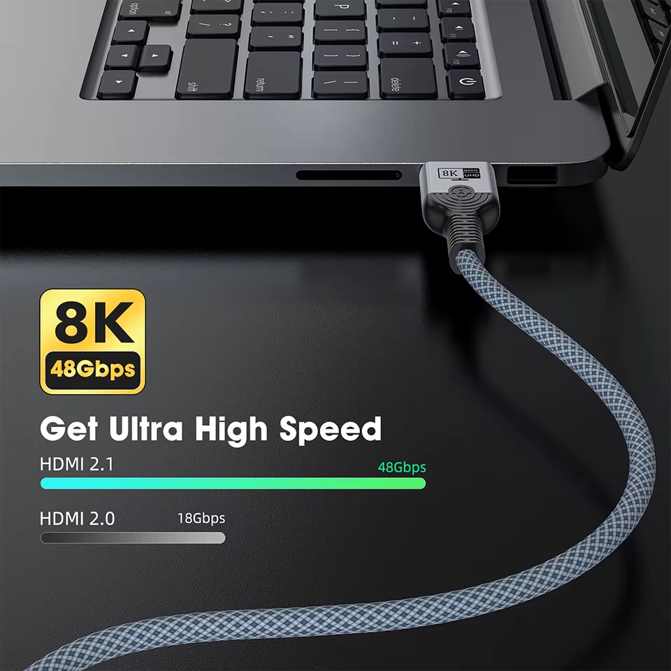 Кабель Bask HDMI v2.1 8K/60Hz 4K/165Hz 5 метров Grey Ultra High Speed HDR, фото №8 Кабель Bask HDMI v2.1 8K/60Hz 4K/165Hz 5 метров Grey Ultra High Speed HDR, фото №8