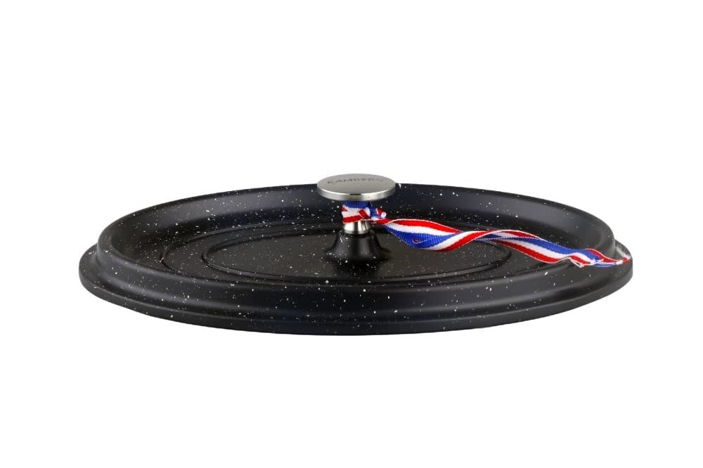 Гусятниця Kamberg 0008197 26 см Овальна Литий алюміній Кам'яне покриття Чорна, фото №6