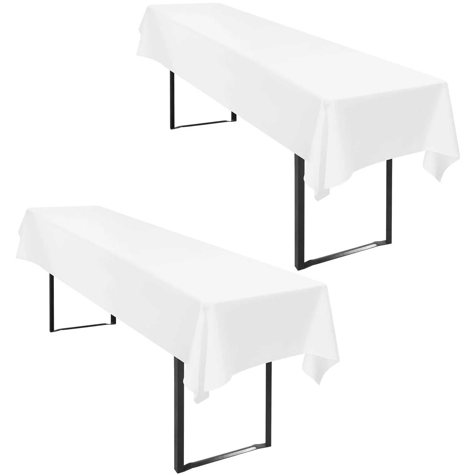 Набір скатертин (2 шт) Beer Tent Set для пивних столів 110 x 260 см White, фото №1