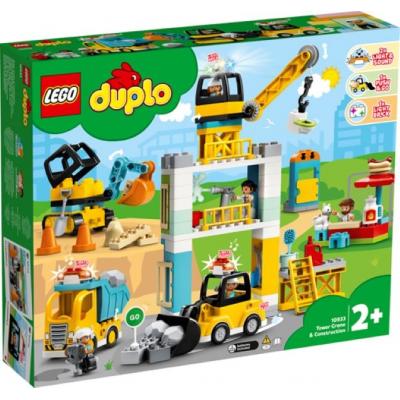 Конструктор LEGO Duplo Town Подъемный кран и строительство 123 детали 10933, фото №1