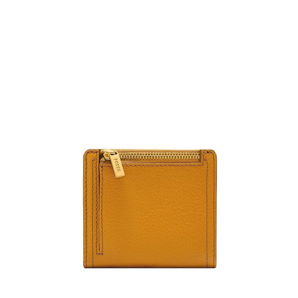 Женский кошелек бифолд Fossil Logan SL7829763 Желтый кожаный, Желтый, Повседневный, фото №4