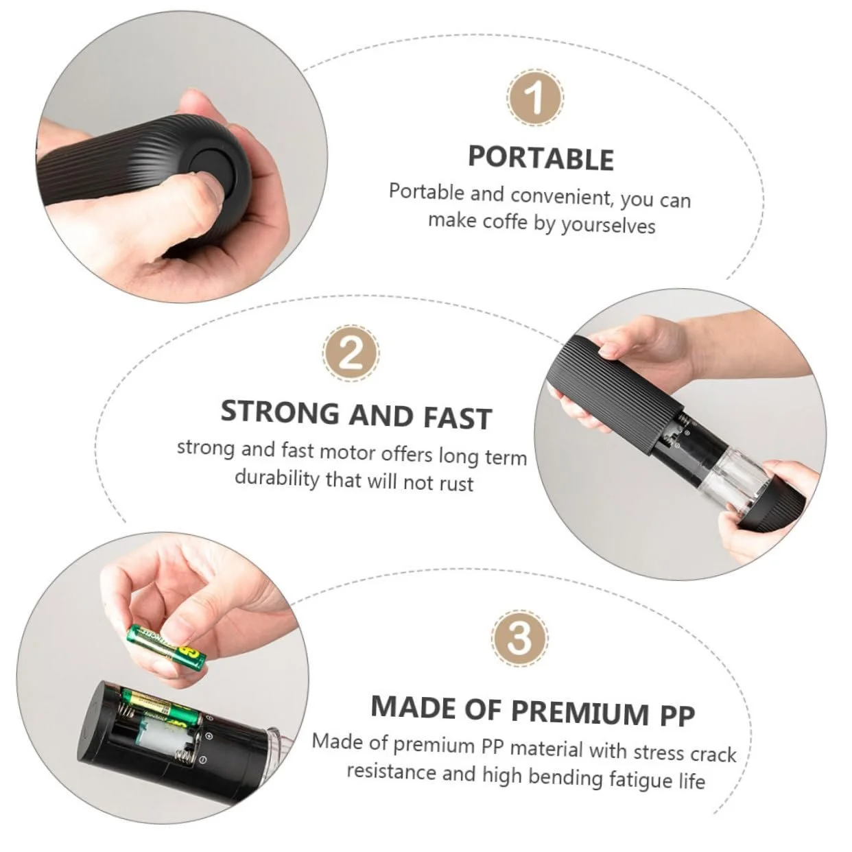 Електрична кавомолка Cabilock Black, фото №7 Електрична кавомолка Cabilock Black, фото №7