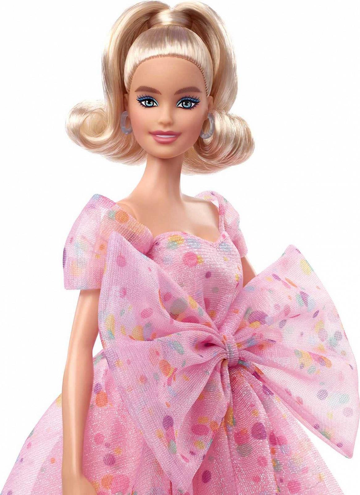 Кукла Barbie Signature Birthday Wishes 12 Дюймов Блондинка в Розовом Платье из Тюля с Персонализированной Упаковкой для Детей от 6 лет, фото №5
