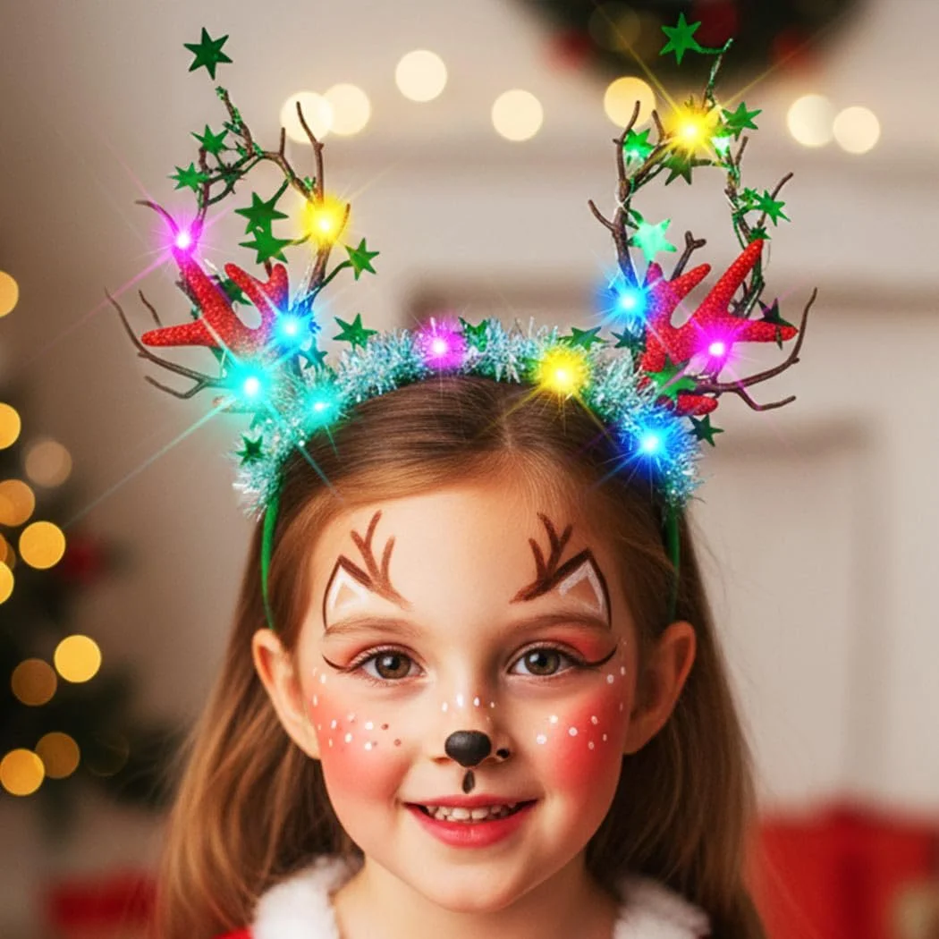 Різдвяна Обруч на голову з LED Zoestar, фото №6