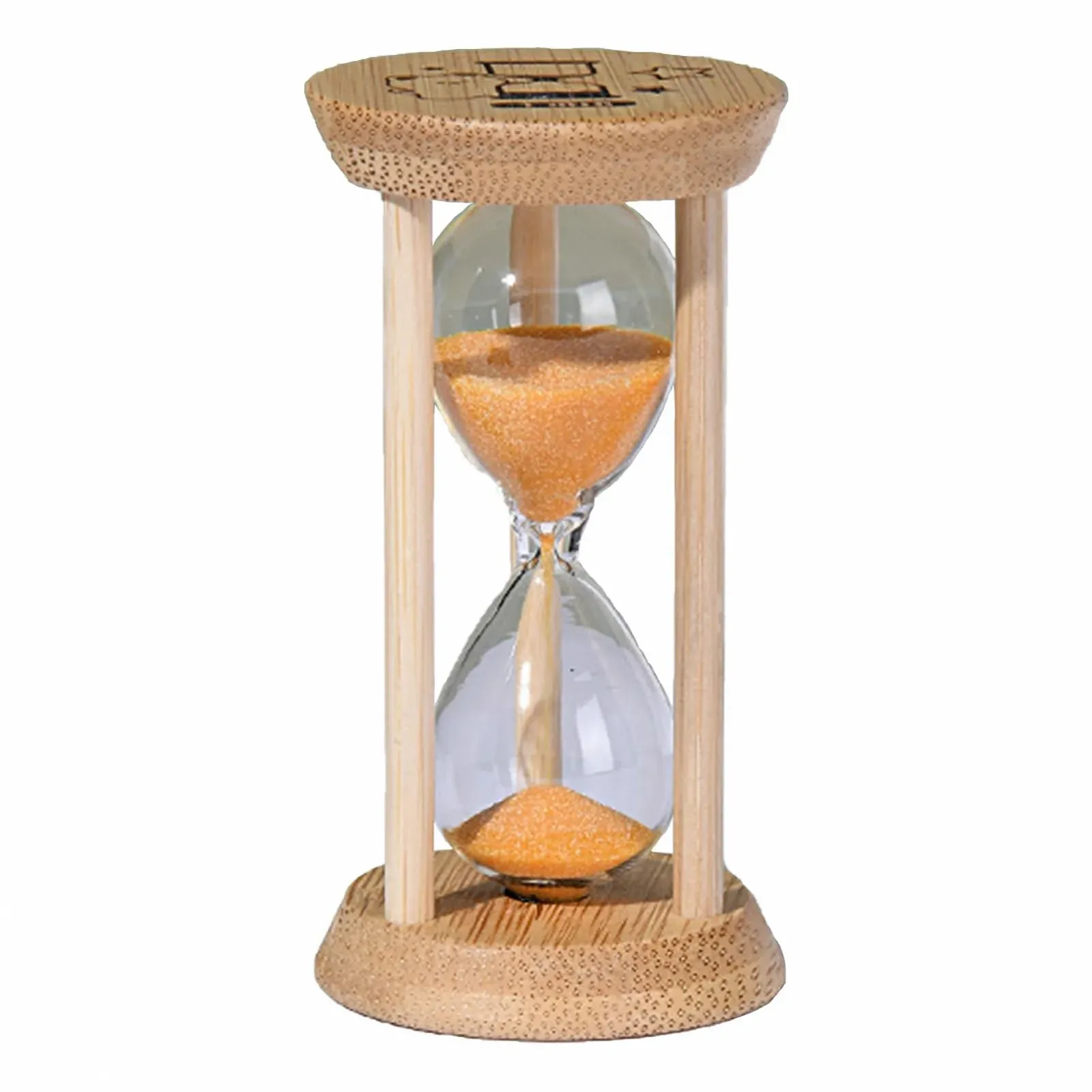Пісочний годинник Mini Hourglass Світний Дерев'яний 10 хвилин Помаранчевий, фото №1