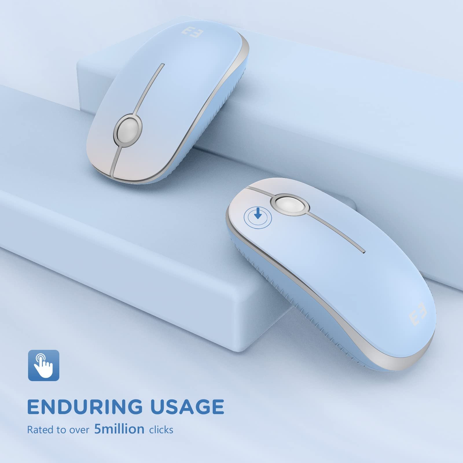 Мышь Беспроводная seenda 1600 DPI 3 кнопки Teal, фото №2