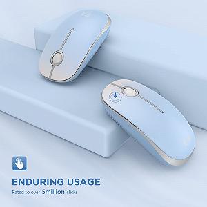 Мышь Беспроводная seenda 1600 DPI 3 кнопки Teal synthetic.ua - Фото 1