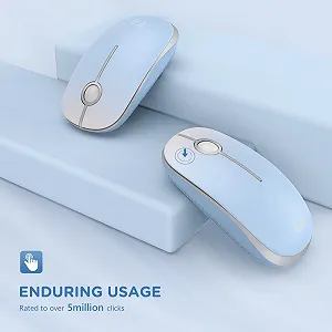 Мышь Беспроводная seenda 1600 DPI 3 кнопки Teal synthetic.ua - Фото 1