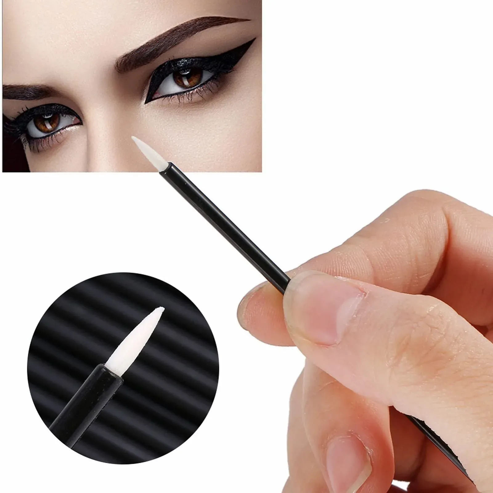 Кисти Eyeliner Pack 50 Disposable Eyeliner Brushes, фото №3