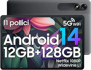 Планшет 11" Full HD Blackview Tab 90 WiFi 4+8/128Gb 8 ядер Android 14 8200 mAh Сірий - Фото 1