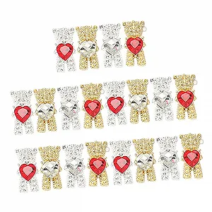 Украшения для ногтей minkissy, 20 шт., украшение в виде медведя, стразы для ногтей, маленькие ювелирные изделия для самостоятельного дизайна ногтей, патчи и реквизит - Фото 1
