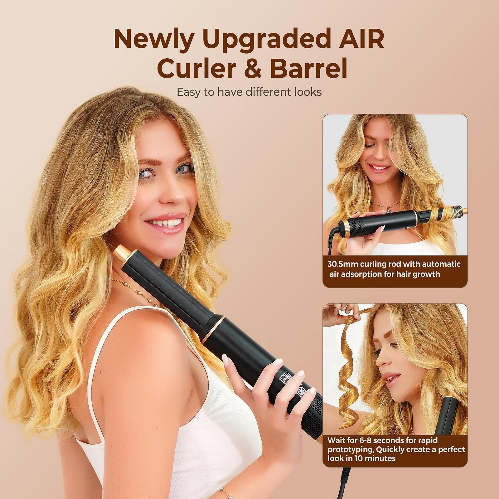 Стайлер для волосся Atopskins Pro Air Brush 5-in-1 1000 Вт, фото №2 Стайлер для волосся Atopskins Pro Air Brush 5-in-1 1000 Вт, фото №2