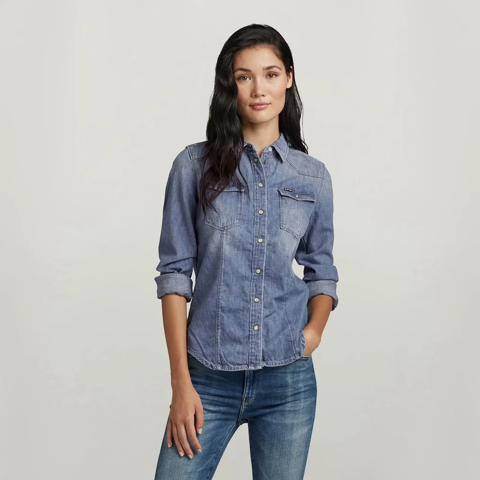 Женская рубашка G-Star RAW 3301 Denim Shirt - XS, фото №1 Женская рубашка G-Star RAW 3301 Denim Shirt - XS, фото №1