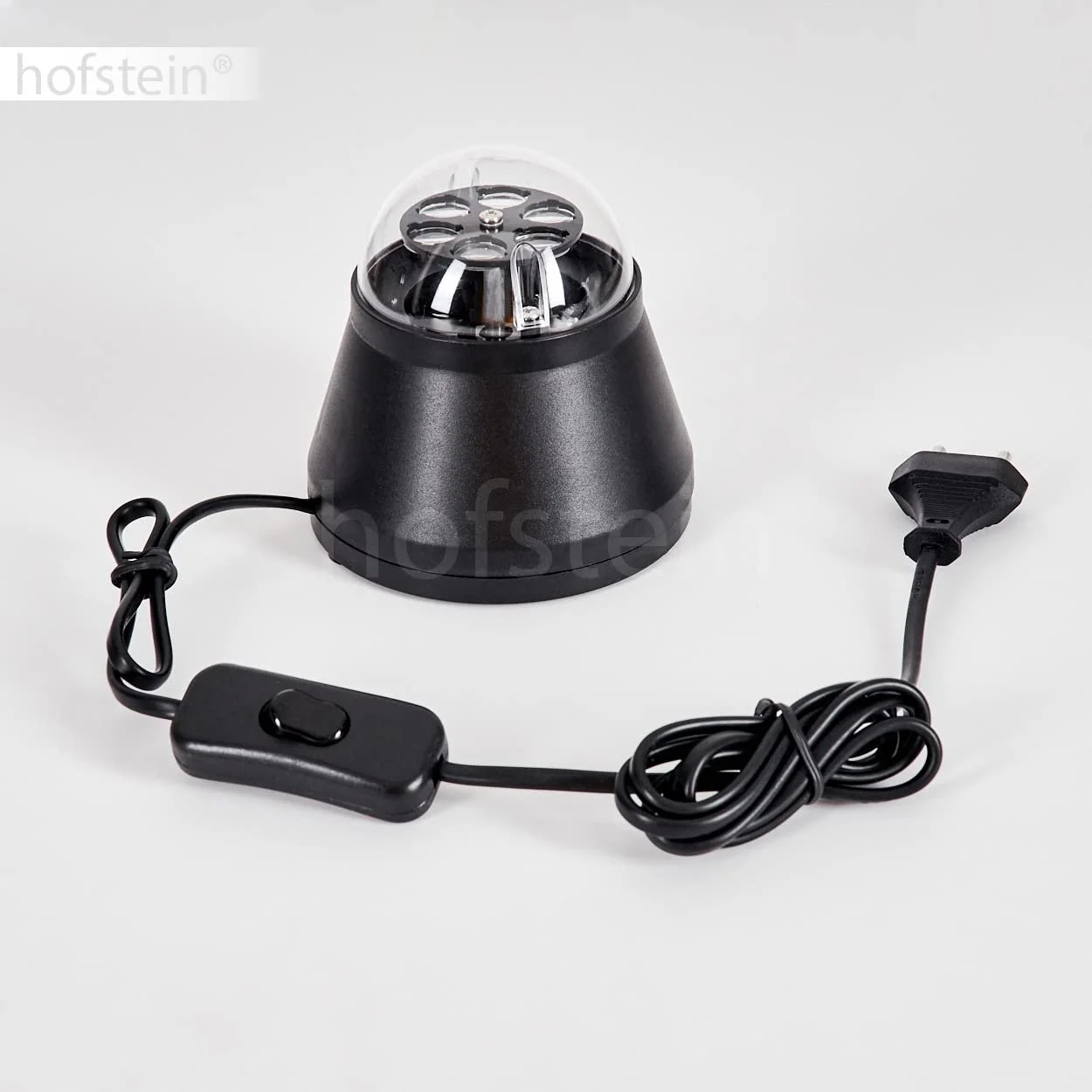 Світлодіодна настільна лампа Atabueira метал/пластик ефект сердець 10 см 4 Вт чорна/прозора, фото №6