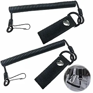 Тактичний спіральний брелок Paracord (2 шт.) чорний - Фото 1