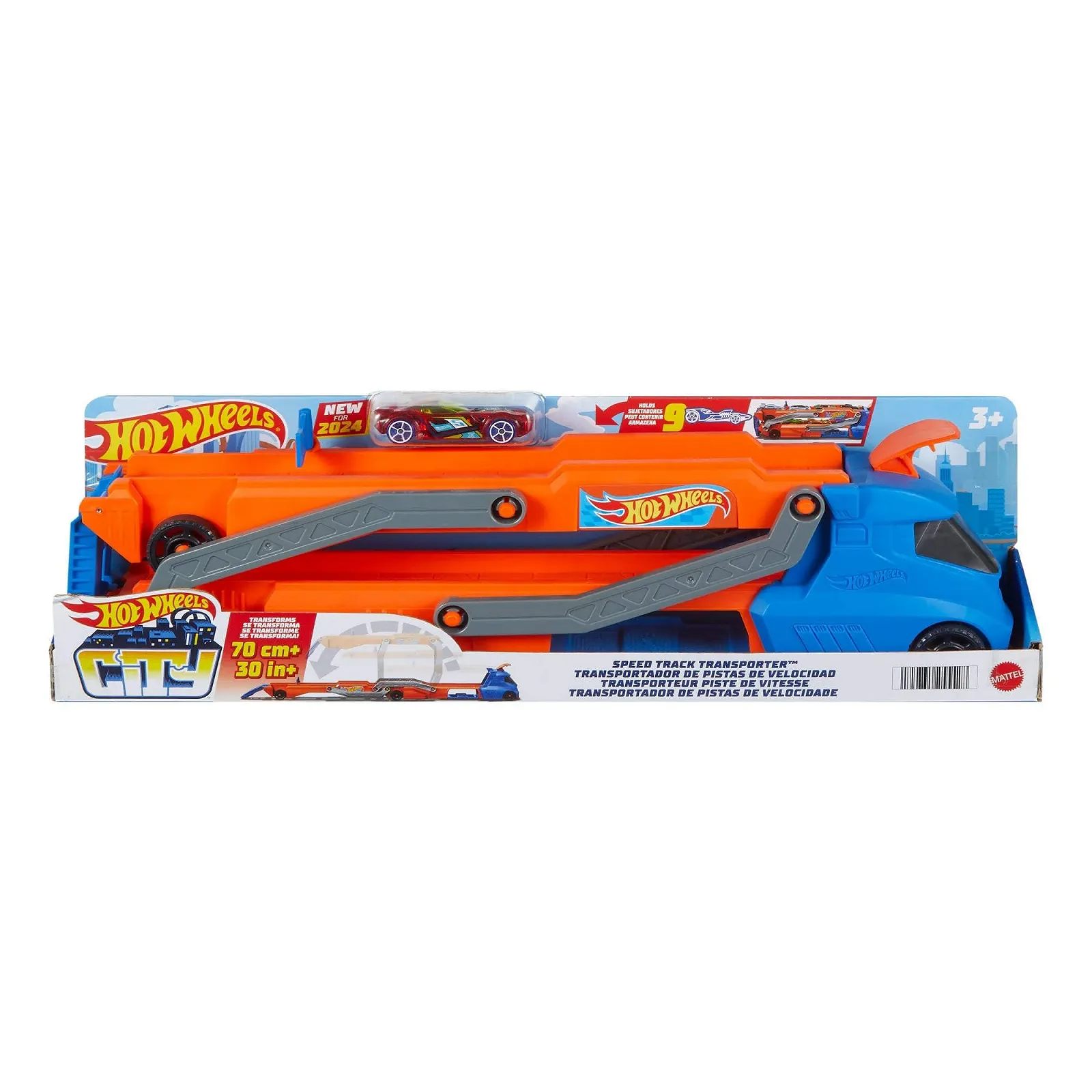 Автотрек Hot Wheels 1:64 - 30" Гоночна траса зі стартером - вміщує до 9 машинок масштабу 1:64, фото №6 Автотрек Hot Wheels 1:64 - 30" Гоночна траса зі стартером - вміщує до 9 машинок масштабу 1:64, фото №6