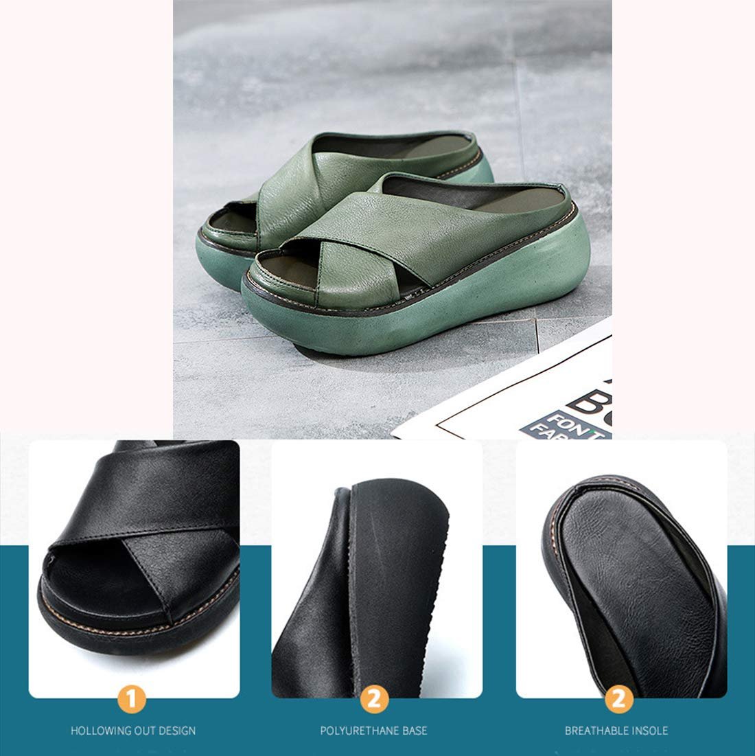 Женские Шлепанцы на платформе с клиновидной танкеткой, фото №4 Женские Шлепанцы на платформе с клиновидной танкеткой, фото №4