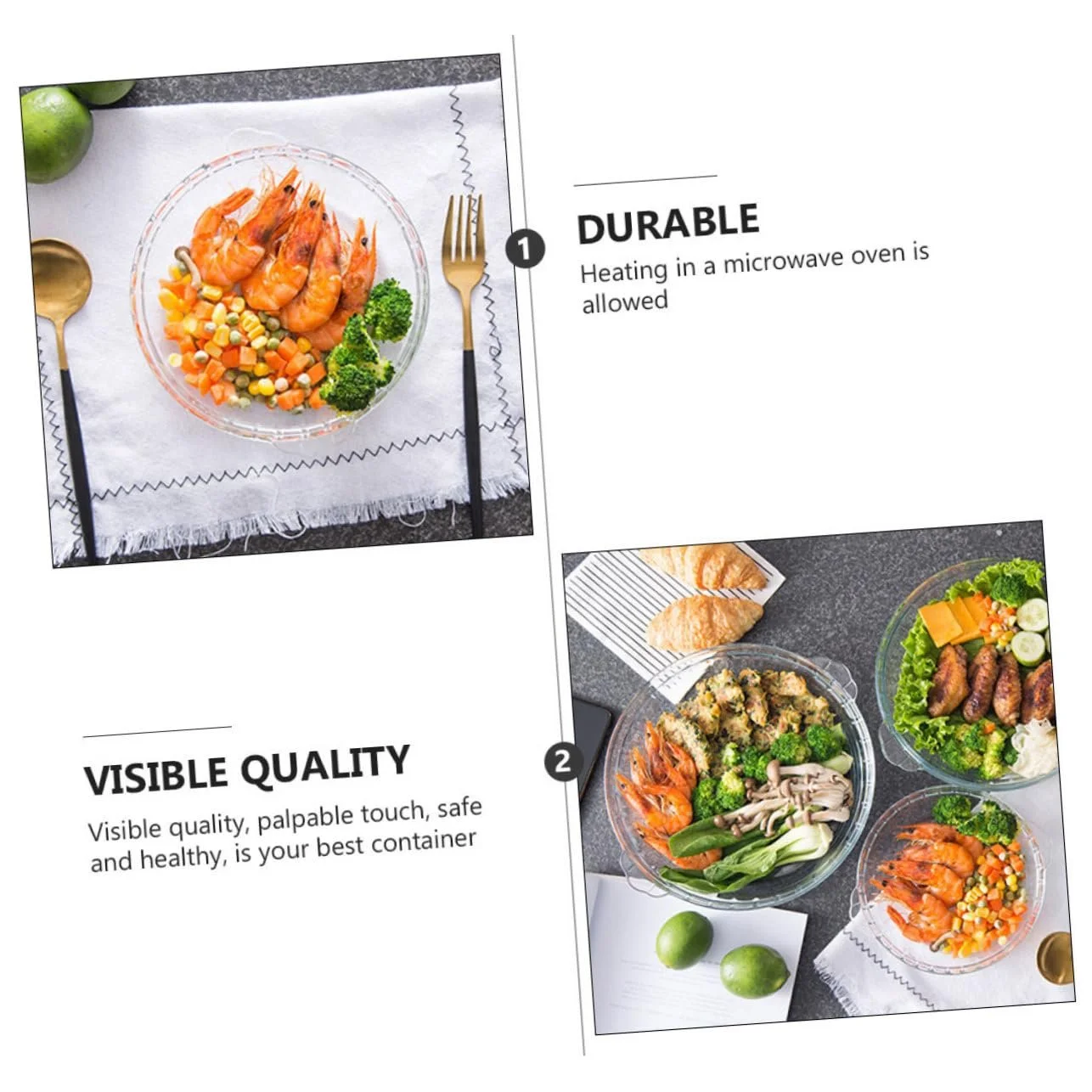 Форма для запекания стеклянная TIDTALEO термостойкая для микроволновой печи прозрачная, фото №9