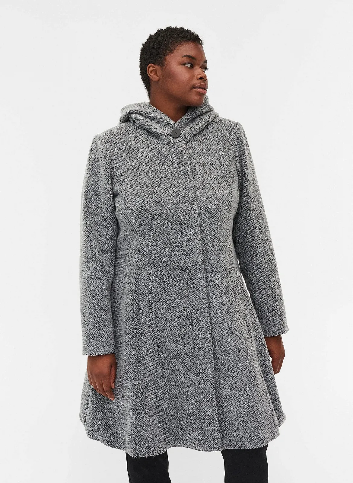 Жакет Zizzi з вовною та капюшоном, фото №6