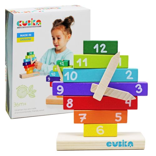 Деревянный конструктор для малышей Часы [tsi205576-TSI], фото №1