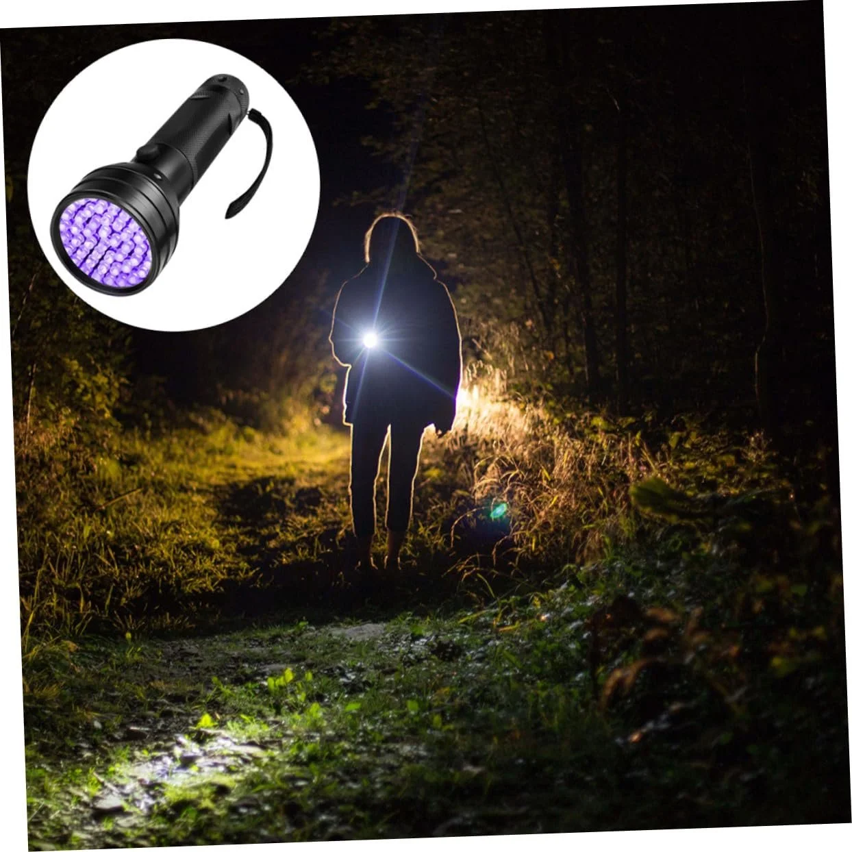 Ультрафіолетовий ліхтарик LED Blacklight Чорний, водо- та ударостійкий, легкий для тестування флуоресценції, виявлення сечі домашніх тварин, ювелірних виробів та ідентифікаційних документів, фото №3