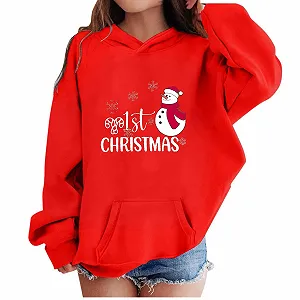 Худі для дівчинки з святковим принтом synthetic.ua - Фото 1