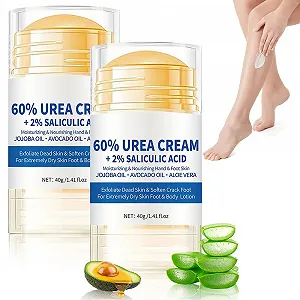 Крем для ног увлажняющий против трещин с 60% мочевины и салициловой кислотой 2 шт. - Фото 1