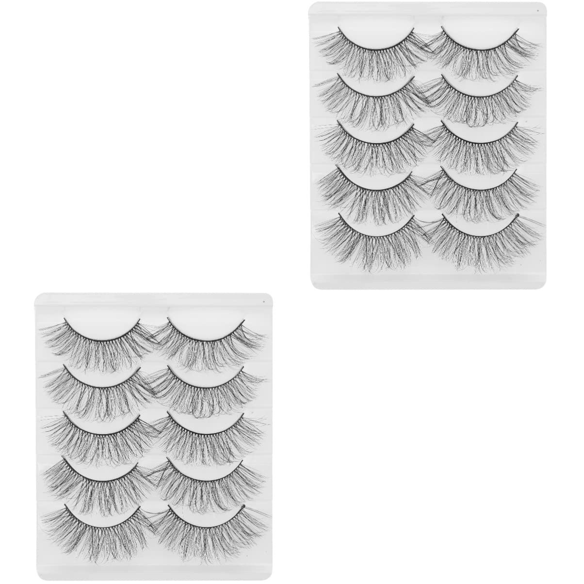 Вії Angoily 10 пар короткі натуральний вигляд 3D хімічне волокно, фото №1