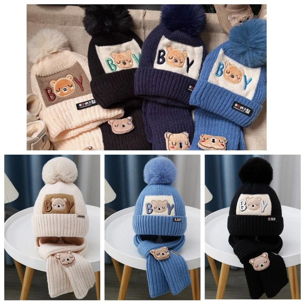 Комплект зимний шапка+шарф Boy 5 цветов, фото №1 Комплект зимний шапка+шарф Boy 5 цветов, фото №1