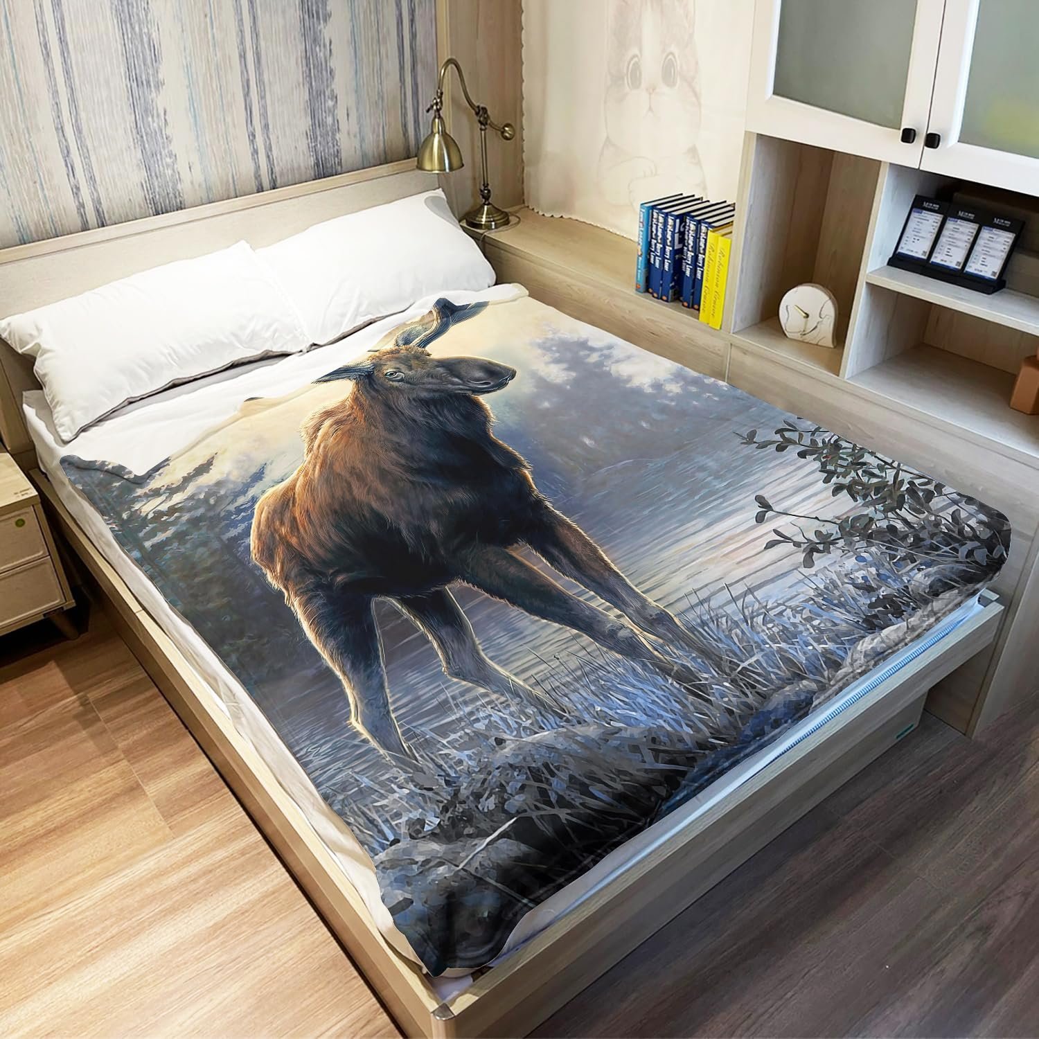 Одеяло YISUMEI Фланелевое мягкое Северный лось, 150 x 200 см, фото №4 Одеяло YISUMEI Фланелевое мягкое Северный лось, 150 x 200 см, фото №4