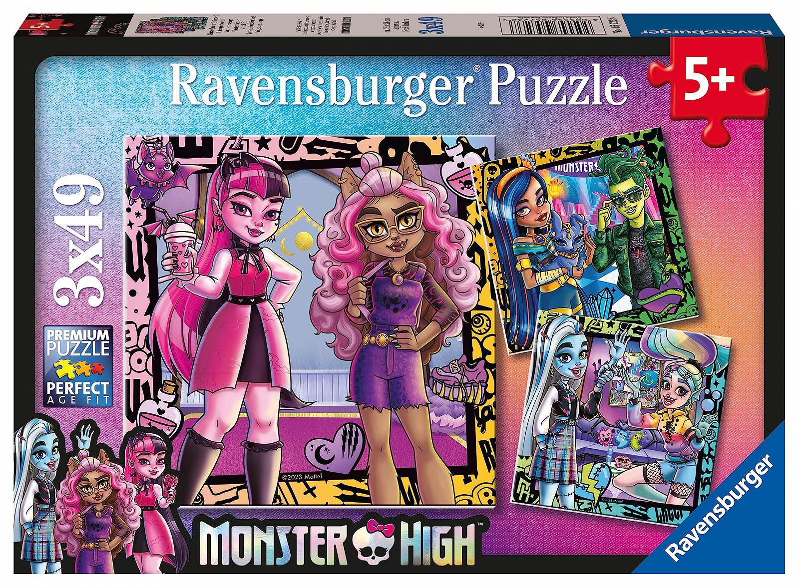 Пазл Ravensburger Monster High Collection 3 x 49 3х49 деталей, фото №1